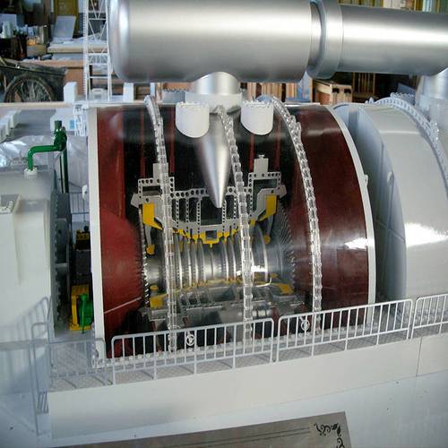 革新未來能源:汽輪機動態演示模型;火力發電仿真模型.